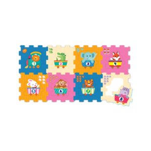 3413 -  Animal & Number with Train Die Cut Printed Puzzle Mat (8pcs)