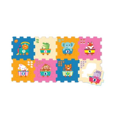 3413 - Animal & Number with Train Die Cut Printed Puzzle Mat (8pcs)